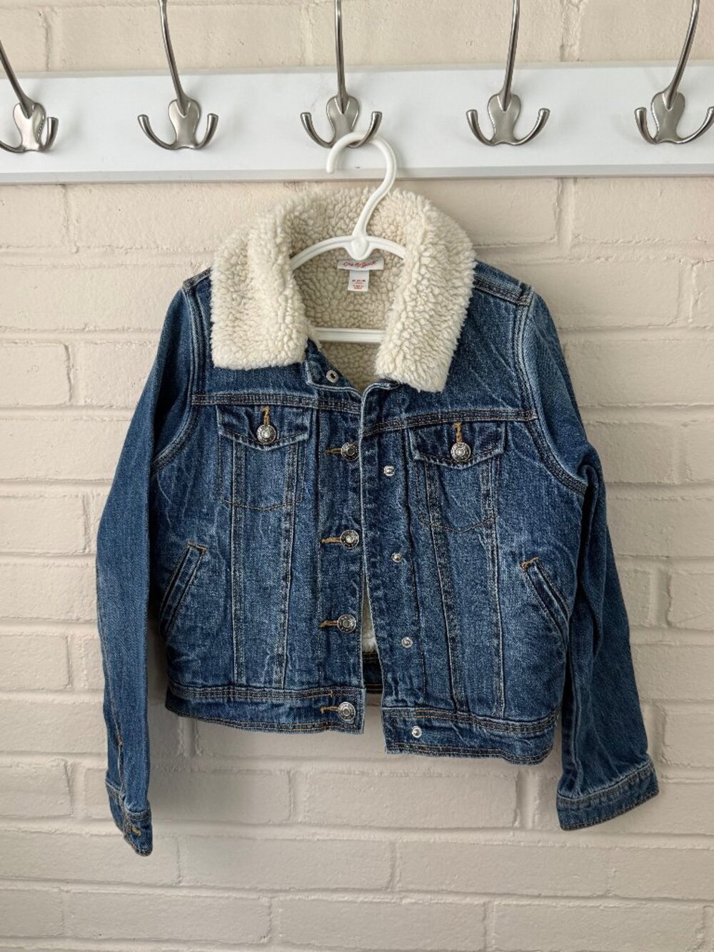 Cat & Jack | Girls Sherpa Lined Denim Jacket | Medium 7/8